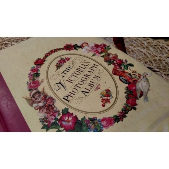 Vintage Victorian Photo Album w/ Ribbon Tie, Hardcover, EUC - Picture 3 of 10